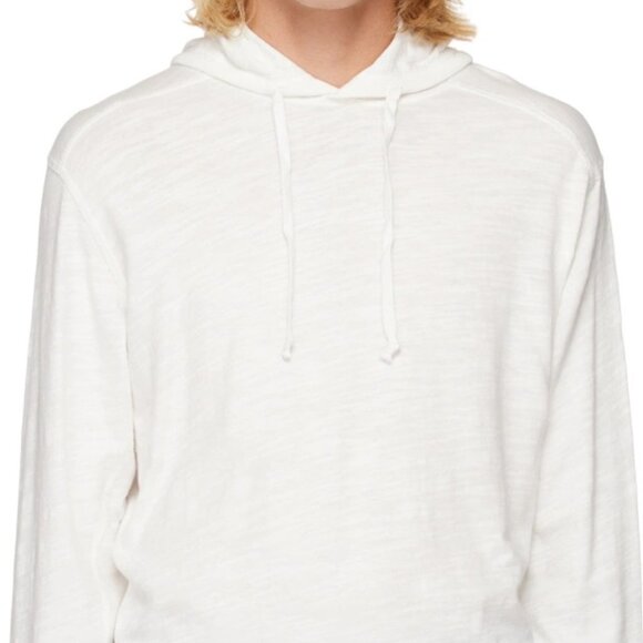 $140 MENS RAG & BONE WHITE CLASSIC FLAME HOODIE SIZE S SMALL - Picture 1 of 4